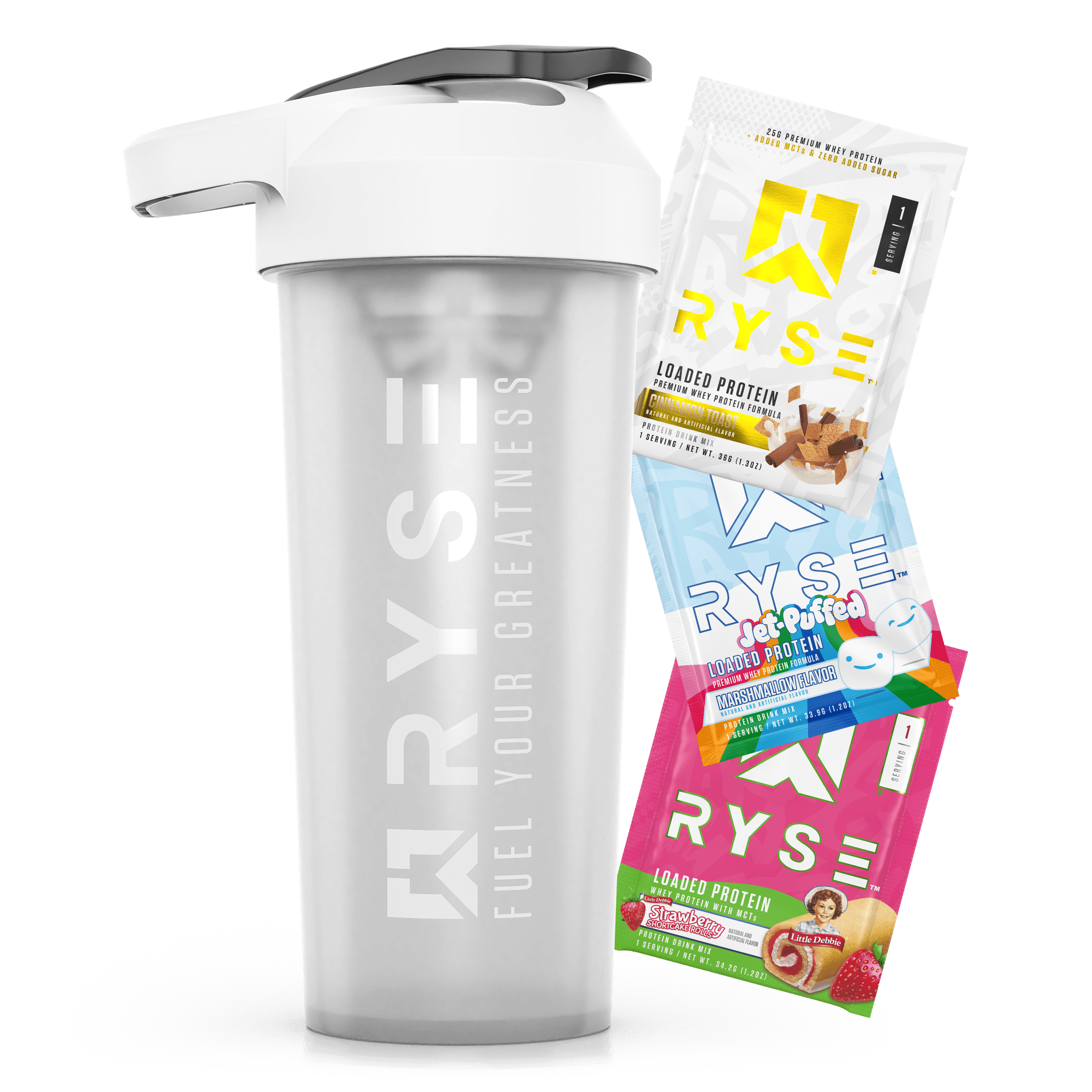 Loaded Protein Samples Variety Pack + Free SportShaker V27